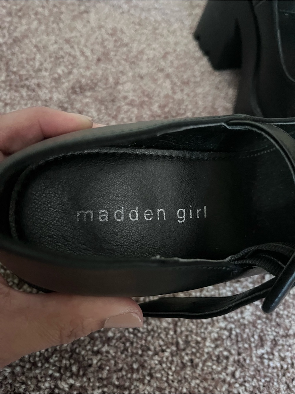 Madden Girl Black Chunky Platform Mary Jane - Picture 5 of 7